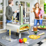 Vedeldad Pizzaugn för Utomhusbruk – Med Pizzasten & Spade, Bärbar Design