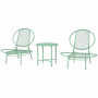 Caféset 2 Stolar och Bord Ergonomiska Design Grön