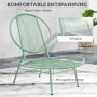 Caféset 2 Stolar och Bord Ergonomiska Design Grön