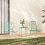 Caféset 2 Stolar och Bord Ergonomiska Design Grön