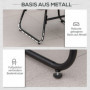 Loungefåtölj med Pall i Rottinglook och Metallram Mörkgrå – 69 x 76 x 70 cm