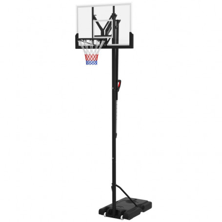 Höjdjusterbar Fristående Basketkorg med Nät och Hjul 235 - 305 cm