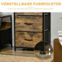 Förvaringsbyrå Industriell med 3 Lådor & Hyllor – 44 x 29 x 92 cm, Vintage Brun