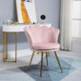 Lotus Fåtölj i Sammet med Guldben – Elegant Design & Komfort, 67 x 64 x 77 cm