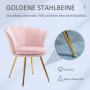 Lotus Fåtölj i Sammet med Guldben – Elegant Design & Komfort, 67 x 64 x 77 cm