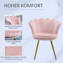 Lotus Fåtölj i Sammet med Guldben – Elegant Design & Komfort, 67 x 64 x 77 cm