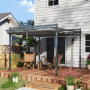 Pergola med Infällbar Tak – UV-skydd & Aluminiumram, 358 cm