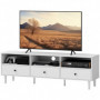 TV-bänk med Lådor & Öppna Fack – För TV upp till 75” 140 x 34 x 45 cm