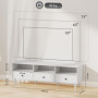 TV-bänk med Lådor & Öppna Fack – För TV upp till 75” 140 x 34 x 45 cm