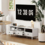 TV-bänk med Lådor & Öppna Fack – För TV upp till 75” 140 x 34 x 45 cm