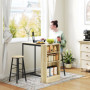 Barbords set + 2 Barstolar med Förvaring – 91 x 49 x 91 cm, Ek Industriell Design