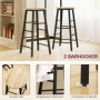 Barbords set + 2 Barstolar med Förvaring – 91 x 49 x 91 cm, Ek Industriell Design