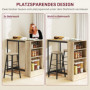 Barbords set + 2 Barstolar med Förvaring – 91 x 49 x 91 cm, Ek Indu...