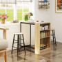 Barbords set + 2 Barstolar med Förvaring – 91 x 49 x 91 cm, Ek Industriell Design