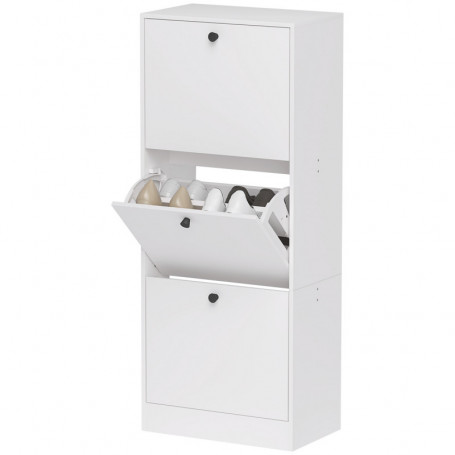 Skoskåp med 3 Nedfällbara Lådor – 47 x 28 x 115 cm, Modern Design