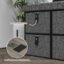 Skobänk med 6 Lådor och Vadderad Sits – 76,5 x 38 x 38 cm, MDF & Tygfinish