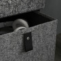 Skobänk med 6 Lådor och Vadderad Sits – 76,5 x 38 x 38 cm, MDF & Tygfinish