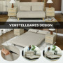 Bäddsoffa 2-sits med Kuddar Sammet Beige 130 x 78 x 79 cm