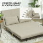 Bäddsoffa 2-sits med Kuddar Sammet Beige 130 x 78 x 79 cm