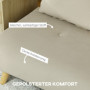 Bäddsoffa 2-sits med Kuddar Sammet Beige 130 x 78 x 79 cm