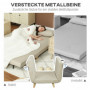 Bäddsoffa 2-sits med Kuddar Sammet Beige 130 x 78 x 79 cm
