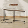 Konsolbord med Eluttag och USB – 160 x 20 x 80 cm, Industriell Design