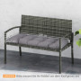 Bänkkudde med Tjock Stoppning – 105 x 46 x 12,5 cm, Grå