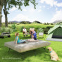 2-i-1 Campingsäng med Uppblåsbar Madrass och Automatisk Pump – 200 x 153 x 56,5 cm
