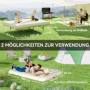 2-i-1 Campingsäng med Uppblåsbar Madrass och Automatisk Pump – 200 x 153 x 56,5 cm