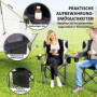 x2 Hopfällbar Campingstol med Nackstöd, Förvaring och Kylficka – 94 x 62 x 100 cm