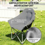 Hopfällbar Campingstol i Fuskmocka med Sidofickor – 90 x 63 x 100 cm