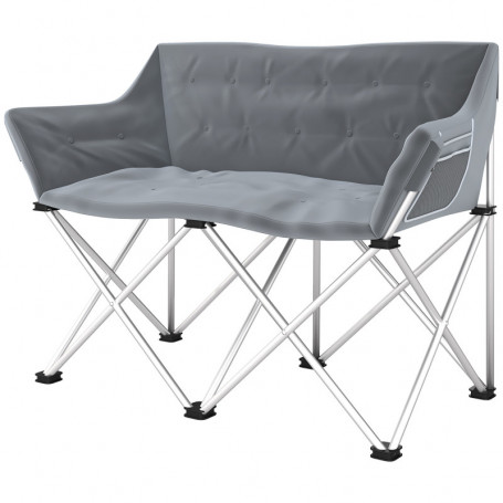 2-sits Campingstol Hopfällbar med Förvaring och Bärväska – 120 x 57 x 95 cm