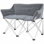 2-sits Campingstol Hopfällbar med Förvaring och Bärväska – 120 x 57 x 95 cm