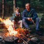 2-sits Campingstol Hopfällbar med Förvaring och Bärväska – 120 x 57 x 95 cm