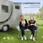 2-sits Campingstol Hopfällbar med Förvaring och Bärväska – 120 x 57 x 95 cm