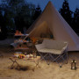 2-sits Campingstol Hopfällbar med Förvaring och Bärväska – 120 x 57 x 95 cm