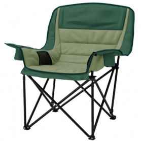 Hopfällbar Campingstol med Mugghållare och Bärväska Grön 90 x 60 x ...