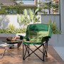 Hopfällbar Campingstol med Mugghållare och Bärväska Grön 90 x 60 x ...