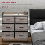 Tygbyrå med 6 Lådor och Hyllplan i Industriell Design – 79 x 29 x 85 cm