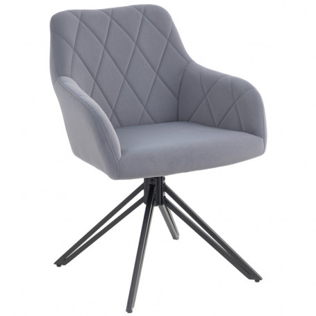 Sammet Fåtölj Alla Rum Retrodesign Grå