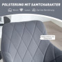 Sammet Fåtölj Alla Rum Retrodesign Grå