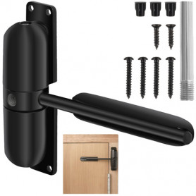 Dörrstängare med arm – svart – för dörrar upp till 60 kg – tyst & j...