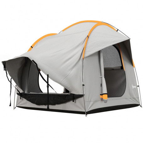 Bil Campingtält med Nätfönster 239 x 210 x 210 cm, Orange + Grå
