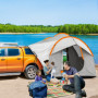 Bil Campingtält med Nätfönster 239 x 210 x 210 cm, Orange + Grå