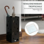 Paraplyställ Fyrkant Metall 15,5 x 15,5 x 40 cm Svart