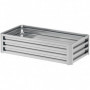 Odlingslåda Väderbeständig Öppen Botten Metall 120 x 60 x 30,5 Silver