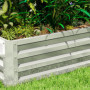 Odlingslåda Väderbeständig Öppen Botten Metall 120 x 60 x 30,5 Silver