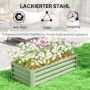 Odlingslåda Väderbeständig Öppen Botten Metall 120 x 60 x 30,5 Grön
