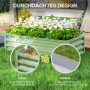 Odlingslåda Väderbeständig Öppen Botten Metall 120 x 60 x 30,5 Grön