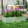 Odlingslåda Väderbeständig Öppen Botten Metall 120 x 60 x 30,5 Grön